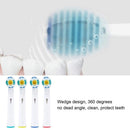 Replacement Brush Heads Compatible with Oral-B-Braun– 3D White - Pack of 4 Generic Electric Toothbrush Replacement Heads GRANDIOSI