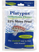 Platypus Orthodontic Flossers for Braces | Ortho Picks for Adults & Kids | Fits Under Arch Wire | Non-Damaging | Encourage Flossing Habits | Floss Teeth in Under Two Minutes (40 Count (Pack of 1) Platypus