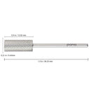 PANA Nail Carbide Cylinder Bit - Two Way Rotate use for Both Left and Right Handed - Fast remove Acrylic or Hard Gel - 3/32" Shank - Manicure, Nail Art, Drill Machine (Fine, Silver) PANA
