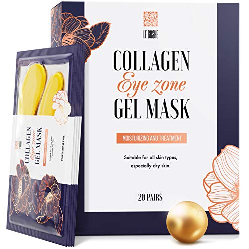 Under Eye Patches - 24K Gold Under Eye Mask Anti-Aging Hyaluronic Acid Collagen Under Eye Pads Reducing Dark Circles & Wrinkles Treatment Gel Bags LE GUSHE