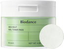 Biodance Sea Kelp Gel Toner Pads, Calming & Soothing for Sensitive Skin, Oil & Sebum Control, Blemish Care, Gentle Exfoliating Toner Pads, Korean Skincareㅣ4.93 fl.oz.(140g)*60Pads Infinity Warehouse