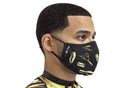 Barber Face Shield Hair Stylist Face Mask, Face Cover, Reuseable, Adjustable, Washable, King Midas (Black & Gold) King Midas Empire
