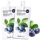 Look At Me Mud Mask Minis (2-Pack) Blueberry, Korean Beauty Face Mask with Kaolin and Bentonite Clay, Korean Skin Care - Pore Minimizer Brightening Mask, Hydrating Facial Mask (Up to 4 Uses Per Pack) LOOKATME
