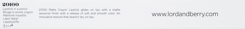 Lord & Berry 20100 Matte Crayon Lipstick, Énigme Lord&Berry
