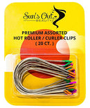 Sun's Out Beauty Premium Assorted Hot Roller Clips - Curler Clips - Larger Sizes Set (20 Count) - 4 Different Sizes - Fits Most Large to Jumbo Size Rollers - Curlers Sun's Out Beauty