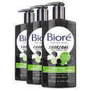 Bioré Charcoal Face Wash with Deep Pore Cleansing, for Dirt and Makeup Removal From Oily Skin, 6.77 Ounce, 3-pack Bioré