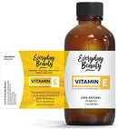 Pure Vitamin E Oil - D-Alpha Tocopherol 100% Natural 2oz 47,500 IU - Not a Blend, Thick, Amber Color - Derived From Wheat Germ with Nutty Aroma - Face Body Hair - DIY Cosmetics & After Surgery Scars Everyday Beauty Helping You Feel Beautiful Inside And Out