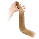 100 Strands U Tip Hair Extensions Pre Bonded Remy Human Hair Nail Tip Italian Keratin Fushion Hairpiece Long Straight Silky For Lady Girl Women