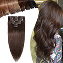 Hairro Clip in Hair Extensions 100% Human Hair Thin