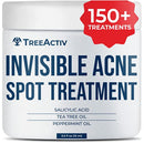TreeActiv Invisible Acne Spot Treatment | Clarifying Salicylic Acid + Tea Tree Hormonal & Cystic Acne Treatment for Teens & Adults | Pimple and Scars Remover Cream for Face & Body | 150+ Treatments TreeActiv