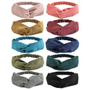 DRESHOW 10 Pack Boho Headbands for Women Girls Criss Cross Elastic Hair Band Twisted Head Wrap DRESHOW