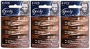 Goody Colour Collection Contour Clips, Color: Brunette - 3 Packs of 6 Count = 18 Count ACE