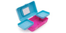 Caboodles Jojo Siwa - Pretty In Petite Makeup Organizer Compact Carrying Cosmetic Case Includes Jojo Siwa Bow, Blue Over Pink Caboodles Store