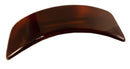 Parcelona French Curved Rectangle Tortoise Shell Brown Large 3” Celluloid Hair Clip Barrette for Women and Girls Parcelona