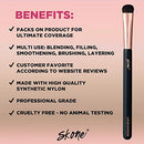 Skone Cosmetics | Professional Grade Makeup Brush | Eye Shadow | Eyebrows | Primer | Smudger | Nylon Brush (Large Shadow Brush) Skone