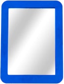 PTY Magnetic Locker Mirror for School Locker, Gym Locker, Office Cabinet, Workshop or Refrigerator, Makeup Mirror, Locker Accessory, Toolbox, Glass 5" x 7" Blue PTY