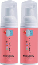 Autobrush Fluoride-Free Foaming Toothpaste for Kids, Strawberry Flavor, Whitening & Deep Cleaning, Travel Friendly, Anti-Cavity (Pack of 3) Infinity Warehouse