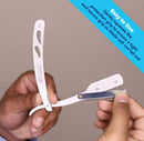 Equinox Professional Straight Edge Razor with 100 Single Derby Straight Razor Blades-Barber Straight Razor-Close Shaving Men's Manual Shaver-Disposable Straight Razor Blades-Staright Razor Kit Equinox International