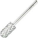 USA Pana 3/32" Safety Nail Carbide - Smooth Round Top Large Barrel Head for Electric Dremel Drill Machine - Grit Size: (4XC, 3XC, 2XC, XC, C, M, F, XF) (4 Extra Coarse (4XC) SILVER) PANA