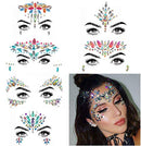 COKOHAPPY 6 Sets Rhinestone Mermaid Face Jewels Tattoo - Body Stickers Crystal Tears Gem Stones Bindi Temporary Stickers (Collection 1) COKOHAPPY