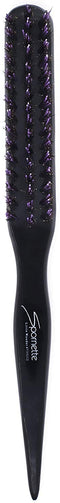 Spornette Teasing Brush & Comb Set - Includes Little Wonder Boar & Tourmaline Nylon Bristle Teasing Brush #111 & Triple Teasing Comb #TC-1, for Back Brushing, Combing, Creating Volume, Slicking Hair