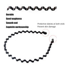 3PCS Metal Hairbands, Black Fashion Spring Headband for Men & Women,Unisex Elastic Sports Wide Hair Band Hoop Clips Accessories Etercycle