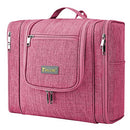 BALEINE Toiletry Bag for Women and Men, Water-Resistance Cosmetic Bags Makeup Organizer for Toiletries with Hanging Hook (Extra Large, Pink) BALEINE