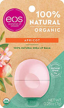 eos USDA Organic Apricot Lip Balm Care to Nourish Dry Lips, 100% Natural and Gluten Free, Long Lasting Hydration, 0.25 Oz eos
