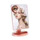 COSMIRROR Lighted Makeup Vanity Mirror with 10X Magnifying Mirror, 21 LED Lighted Mirror with Touch Sensor Dimming, 180Â°Adjustable Rotation, Dual Power Supply, Portable Cosmetic Mirror (Rose Gold) COSMIRROR