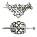 Tinsow 2 Pcs Silver Celtic Hair Slide Hairpins Hair Accessories Hair Clips, Creative Hair Barrette Minimalist Hair Claw Hair Pin Hair Accessories for Women (Style C H) Tinsow