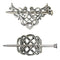 Tinsow 2 Pcs Silver Celtic Hair Slide Hairpins Hair Accessories Hair Clips, Creative Hair Barrette Minimalist Hair Claw Hair Pin Hair Accessories for Women (Style C H) Tinsow