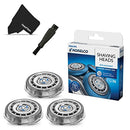 Phillips Norelco SH70/52 Replacement Head for Series 7000 Electric Shavers + Double Ended Shaver Brush + HeroFiber® Ultra Gentle Cleaning Cloth HeroFiber