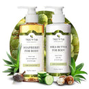 Tree To Tub Unscented Shea Butter Body Lotion for Dry Skin & Unscented Body Wash for Sensitive Skin - pH Balanced Fragrance Free Sensitive Lotion and Body Wash for Women & Men - Sulfate Free Tree to Tub