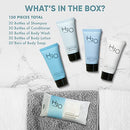 H2O Therapy Hotel Soaps & Toiletries Bulk Set | 1-Shoppe Amenities Kit | 0.85oz Shampoo & Conditioner, Body Wash, Lotion, 1oz Bar Soap | Travel Size | 150 Pieces | Bulk Set, Travel Size Infinity Warehouse