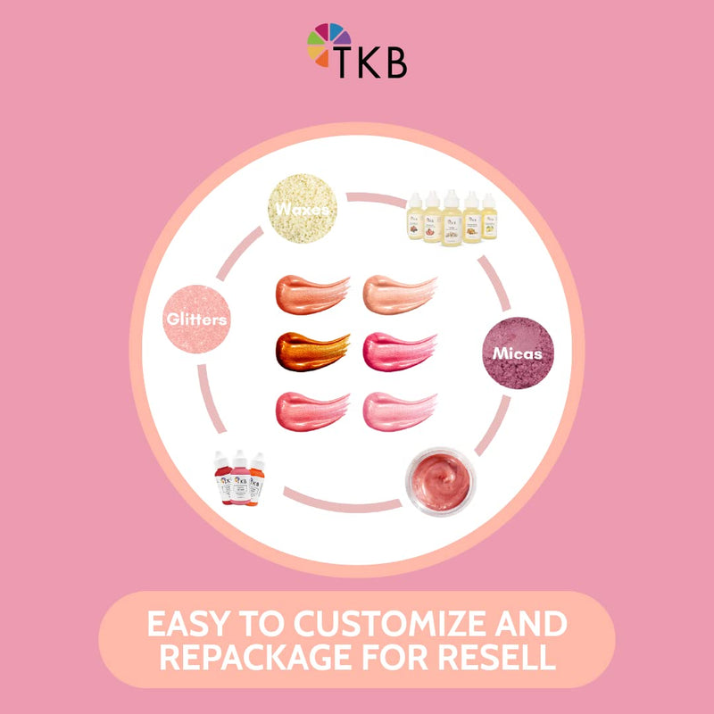 TKB Lip Gloss Base (Flexagel M)| Moisturizing, High Shine, Crystal Clear, Vegan and Cruelty free| Made in USA. (15 Ounce (Pack of 1)) Infinity Warehouse