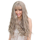 BLONDE UNICORN Long Wavy Light Auburn Brown Wig Middle Parting Women's Wigs 24 Inch Wigs for Women Natural Looking Synthetic Wigs BLONDE UNICORN