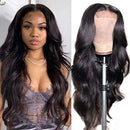 Body Wave Lace Front Wigs Human Hair Pre Plucked with Baby Hair Glueless 4x4 Lace Closure Wigs Human Hair for Black Women Natural Color 150 Density (18inch, Human Hair Wigs) Heng Fan