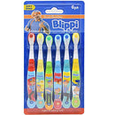 Blippi 6-Pack Manual Toothbrushes Brush Buddies