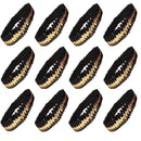12 Sequin Headbands Elastic Stretch Sparkly Fashion Headband for Teens Girls Women Softball Pack Volleyball Basketball Dance Set Sports Teams Store By Kenz Laurenz (Black and Gold) Kenz Laurenz