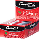 ChapStick Classic (1 Box of 12 Sticks, 12 Total Sticks, Strawberry Flavor) Skin Protectant Flavored Lip Balm Tube, 0.15 Ounce Each Chapstick