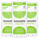 Schmidt's Aluminum Free Natural Deodorant for Women and Men, Bergamot + Lime with 24 Hour Odor Protection, Certified Cruelty Free, Vegan Deodorant, 3.25 oz, 3 pack Schmidt's