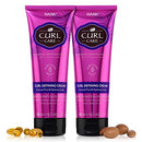 HASK CURL CARE Curl Defining Cream 2 Piece Bundle- vegan formula, cruelty free, color safe, gluten-free, sulfate-free, paraben-free HASK