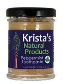 Organic Peppermint Toothpaste Made by Krista's Natural Products - 75 g (2.6 oz) Krista's Natural Products