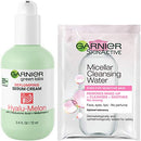 Garnier SkinActive Green Labs Hyalu-Melon Replumping Serum Cream Moisturizer with SPF 30 and Hyaluronic Acid + Watermelon and Trial Size Micellar Cleansing (In Carton) (Packaging May Vary) Garnier