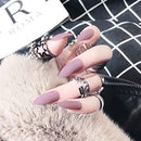 Asooll 24PCS Ballerina Matte Press on Nails Pink Fashion Long Oval False Nails Artificial Acrylic Full Cover Party Fake Nail Patches for Women and Girls Asooll