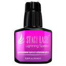 STACY LASH Lightning Speed Eyelash Extension Glue 10ml/0.34 fl.oz / 0.3 Sec Dry/Retention – 6-8 Weeks/Extra Strong Black Adhesive/Lash Tech Supplies Infinity Warehouse