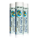 Rubber Ducky - Kid's SPF 44 Lip Balm - Moisturizing Vitamin E Sunscreen For Lips - All Season Broad Spectrum UV Protection - Waterproof 80 Mins -NO-OX Protectant - Clear - Vanilla (3 Packs) Rubber Ducky