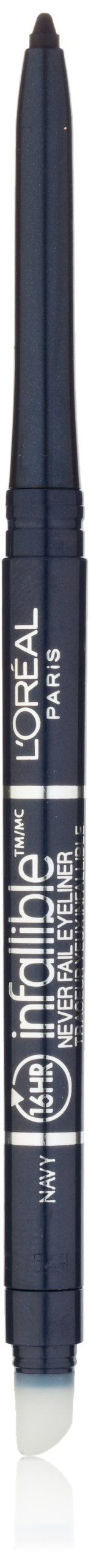 L'Oreal Paris Makeup Infallible Never Fail Original Mechanical Pencil Eyeliner with Built in Sharpener, Navy, 0.008 oz. L'Oreal Paris