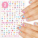 xo, Fetti Kids Nail Stickers - 816 Decals | Birthday Girl Party Favors, DIY Home Activity, Gift, Cute Nail Transfer, Groovy, Princess, Girl Power, Easter Basket xo, Fetti
