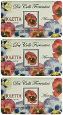 Saponeria Nesti Firenze:"Violetta Mammola" Romantic Triple Milled Perfumed Vegetal Soap,"Dei Colli Fiorentini" Line 8.8 Ounces (250g) Package (Pack of 3) [ Italian Import ] Saponeria Nesti Firenze